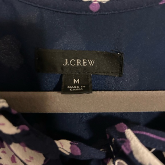 J Crew Tie Neck dress Tiered Dress in Scattered Peony- size medium. - Picture 5 of 9